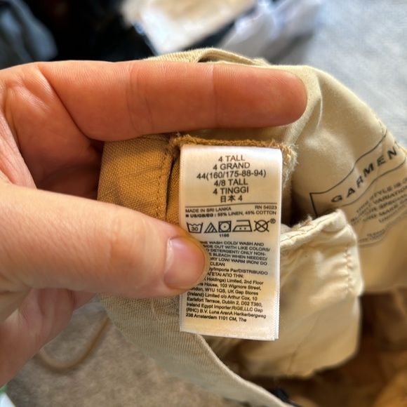 GAP Wide Leg High Rise Linen Pants in Moonstone - Picture 12 of 12